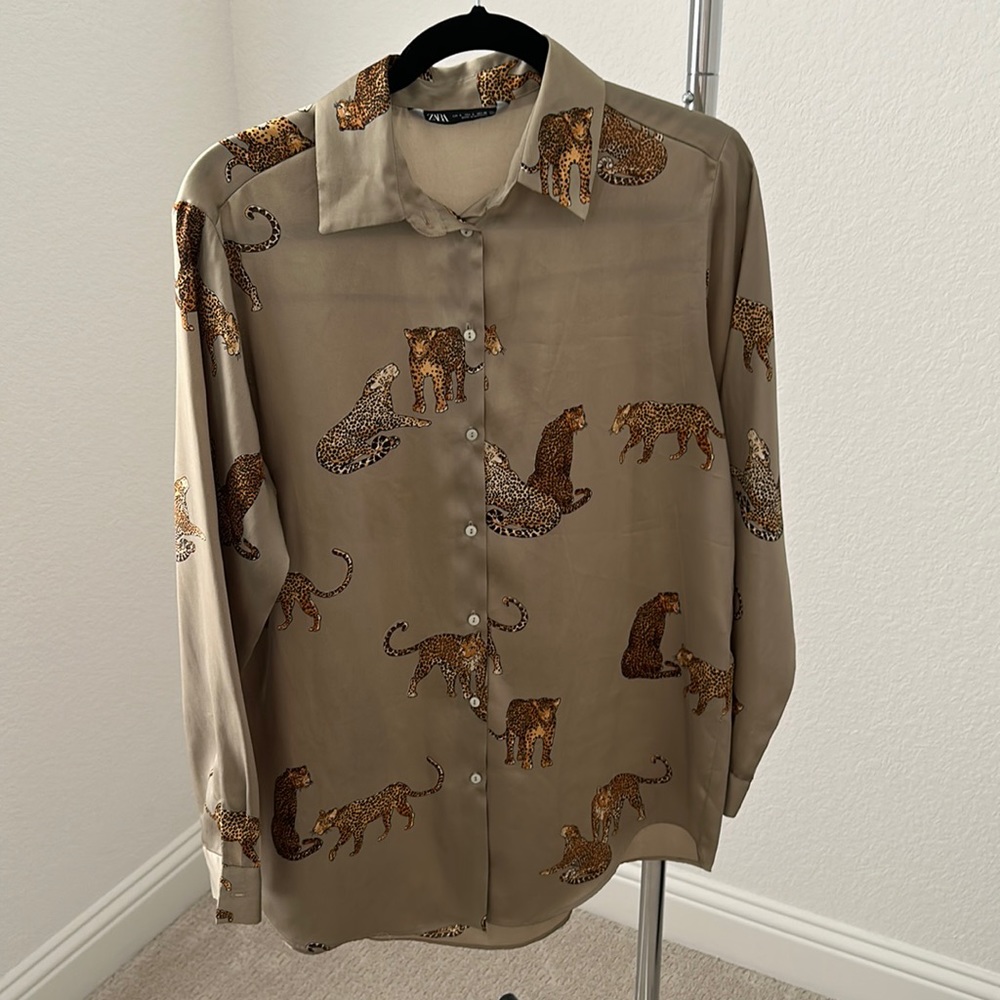 Zara long sleeve blouse size small